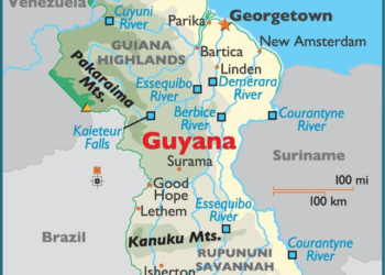 The original and legal map of Guyana