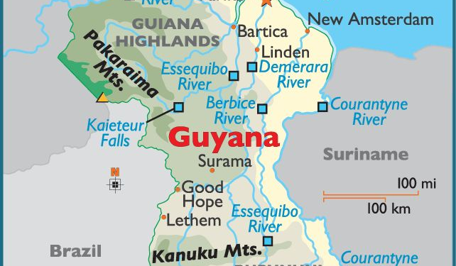 The original and legal map of Guyana