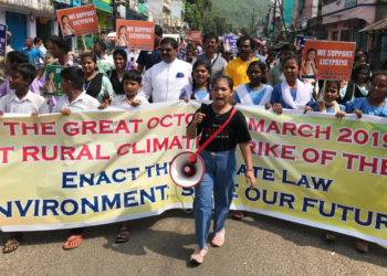 Indian climate activist Licypriya Kangujam, known as Licy, during a protest in the Indian state of Odisha in 2019.Courtesy of Licypriya Kangujam