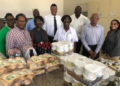 The S.C. State College of Agriculture travel team at Guyana School of Agriculture with the executive team and leaders of the GSA commercial kitchen.