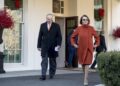 House Minority Leader Nancy Pelosi of Calif., right, and Senate Minority Leader Sen. Chuck Schumer of N.Y., left, walk out of the West Wing to speak to members of the media outside of the White House in Washington, Dec. 11, 2018, following a meeting with President Donald Trump. Pelosi's decision to step down from Democratic leadership after 20 years has many women admiring the way she wielded power. (AP Photo/Andrew Harnik, File)