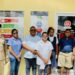 (L-R) Mabaruma Chamber of Commerce & Industry PRO Trevor Rupan, Regional Commander Snr. Sup. Himnauth Sawh, GNBS ED (ag) Ms. Ramrattie Karan, RC Mr. Brentnol Ashley, REO Mr. Bissessar Tikaram, Students of the Mabaruma Primary School who cut the ribbon, Director of Business Mr. John Edghill and Mayor of Mabaruma His Worship Chris Phang.