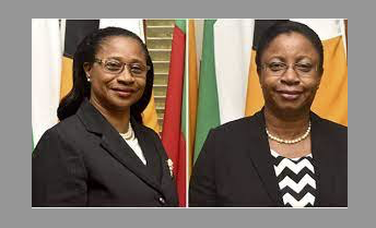 Acting Chancellor Yonette Cummings and Chief Justice (CJ) Roxanne George