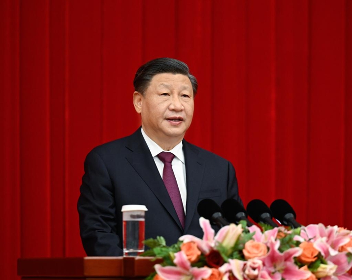 Chinese President Xi Jinping, also General Secretary of the Communist Party of China Central Committee and Chairman of the Central Military Commission, delivers an important speech at the New Year gathering organized by the National Committee of the Chinese People's Political Consultative Conference (CPPCC) in Beijing, capital of China, on December 30 (XINHUA)