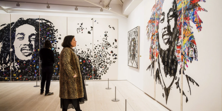 The Bob Marley One Love Experience at the Saatchi Gallery in London on Feb. 2.Alex Brenner via AP
