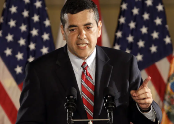 FILE - Then-Florida Republican Congressional candidate David Rivera speaks on Nov. 2, 2010, in Coral Gables, Fla.