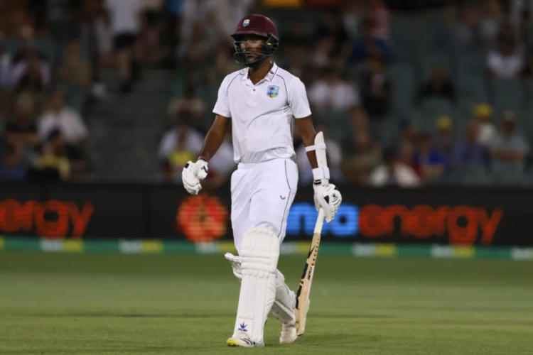 Kraigg Brathwaite made 19 and 3 in the day-night Test in Adelaide  (AP)