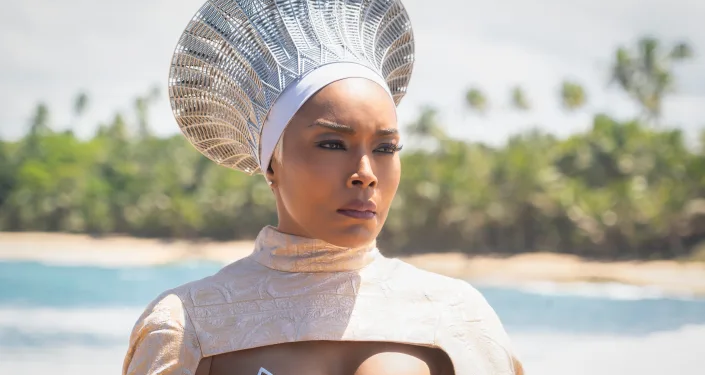 Angela Bassett as Ramonda in Marvel Studios' BLACK PANTHER: WAKANDA FOREVER. Photo by Annette Brown. © 2022 MARVEL.