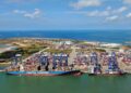 Photo taken in November 2022 shows a wharf of the Yangpu International Container in south China’s Hainan Province. (People’s Daily Online/Fu Wuping)