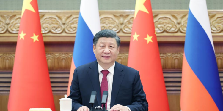Chinese President Xi Jinping meets with Russian President Vladimir Putin via video link in Beijing, capital of China, Dec. 30, 2022. (Xinhua/Yao Dawei)