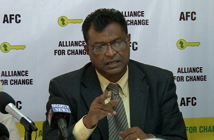 AFC Leader and Member of Parliament Mr. Khemraj Ramjattan