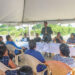 Attorney General and Minister of Legal Affairs, Mohabir Anil Nandlall, S.C., addresses residents of Bath Settlement who received their transports