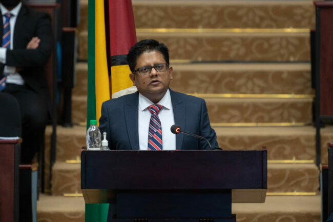 Senior Minister in the Office of the President with Responsibility for Finance, Dr. Ashni Singh at the launch of the $900 million forestry revolving fund on Tuesday