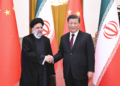 Chinese President Xi Jinping welcomes visiting Iranian President Ebrahim Raisi at the Great Hall of the People in Beijing on February 14, 2023. Photo: Xinhua