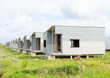 The low-income units being constructed (DPI photo)