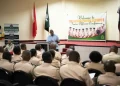 Minister of Home Affairs, Robeson Benn addressing the opening of the Guyana Prison Service’s Senior Officers’ Conference on Thursday morning