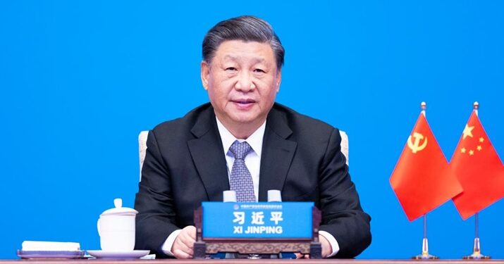 Xi Jinping, General Secretary of the Communist Party of China (CPC) Central Committee and Chinese president, attends the CPC meeting