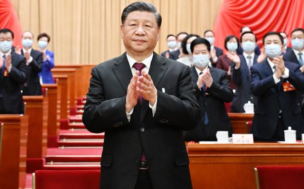 Xi Jinping is unanimously elected president of the People's Republic of China (PRC) and chairman of the Central Military Commission (CMC) of the PRC at the third plenary meeting of the first session of the 14th National People's Congress (NPC) at the Great Hall of the People in Beijing, capital of China, March 10, 2023. (Xinhua/Li Xueren)