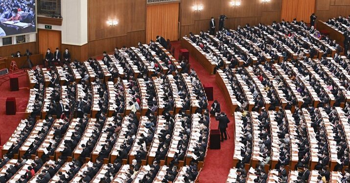 The second plenary meeting of the first session of the 14th National People's Congress (NPC) is held at the Great Hall of the People in Beijing, capital of China, on March 7 (XINHUA)