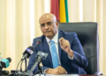Vice President, Dr Bharrat Jagdeo during his press conference on Friday (DPI photo)