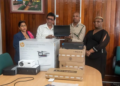 (Left to Right) SCJS Project Manager, Indira Anandjit, Attorney General and Minister of Legal Affairs, Mohabir Anil Nandlall, SC, Director of Prisons, Nicklon Elliot, and Officer in Charge Prisoners’ Welfare and Corrections, Marielle Bristol- Grant