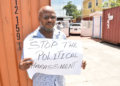 A recent protest in support of the 14 charged with terrorism on the East Coast Demerara