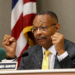 In this April 9, 2019 file photo, Assemblyman Reginald Jones-Sawyer, D-Los Angeles, chairman of the Assembly Public Safety Committee, discusses legislation to restrict the use of deadly force by police, during a hearing on the measure in Sacramento, Calif. Jones-Sawyer is one of two lawmakers on the reparations task force responsible for mustering support from state legislators and Gov. Gavin Newsom before any reparations could become reality.(AP Photo/Rich Pedroncelli, File)