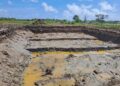 The land in Kingelly, West Coast Berbice (a pool being constructed)
