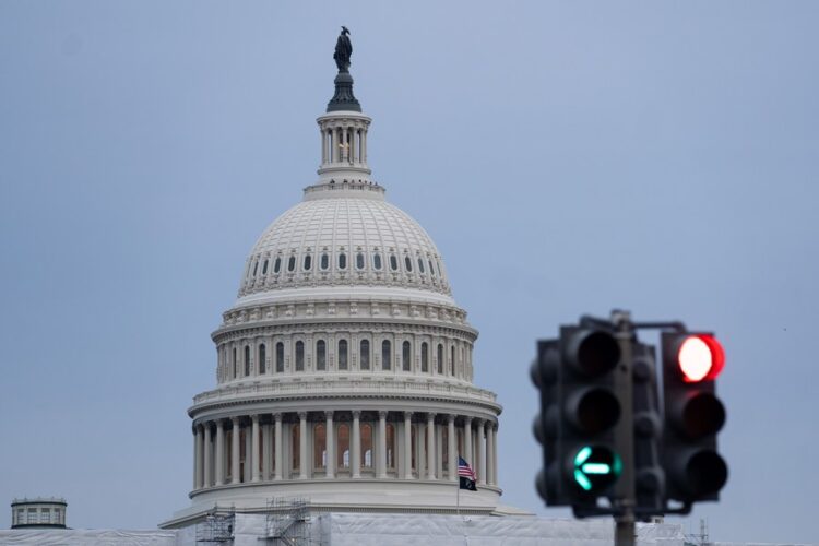 This photo taken on Dec 8, 2022 shows the US Capitol building in Washington, DC, the United States. [Photo/Xinhua]