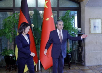Wang Yi, director of the Office of the Foreign Affairs Commission of the Communist Party of China (CPC) Central Committee, meets with German Foreign Minister Annalena Baerbock in Beijing, April 15, 2023. /Chinese Foreign Ministry