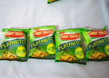 Plantain Chips produced at the packaging facility
