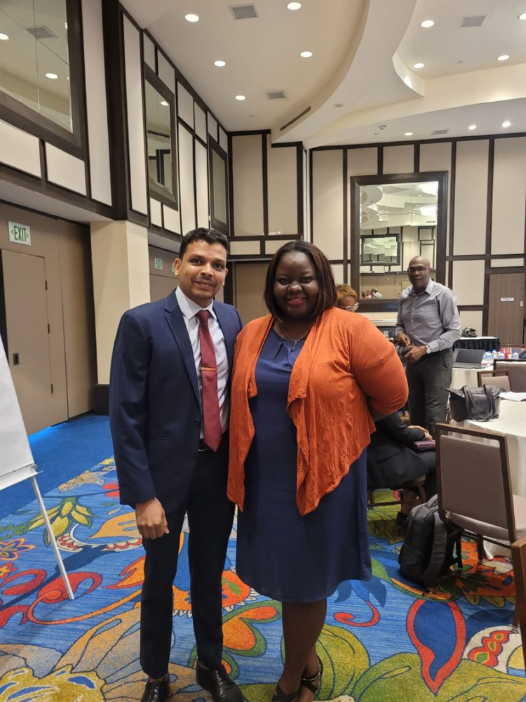 Photo: Dr.Jagnarine (left) and Dr.Greaves (right) pictured at the workshop in Port of Spain.