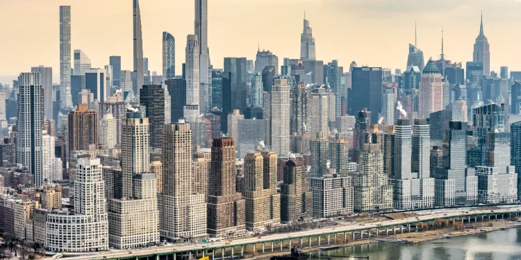 FILE - A new study from the scientific journal Earth's Future claimed New York City is sinking under the weight of its massive buildings, worsening potential flood risks in the region. C. Taylor Crothers/Getty Images