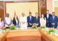 MP Ganesh Mahipaul (4th left) with other delegates and Chief Minister of Odisha