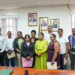 DSC06136: The Honourable Minister of Education, Priya Manickchand, Permanent Secretary, Mr. Alfred King (left), Special Projects Officer, Mr. Ron Eastman (right) along with representatives of the contracting firms pose for a photograph following the signing of the contracts.