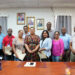 Minister of Education, Priya Manickchand along with the contractors tasked with rebuilding the St. George’s High School, Permanent Secretary, Mr. Alfred King and Special Projects Officer, Mr. Ron Eastman