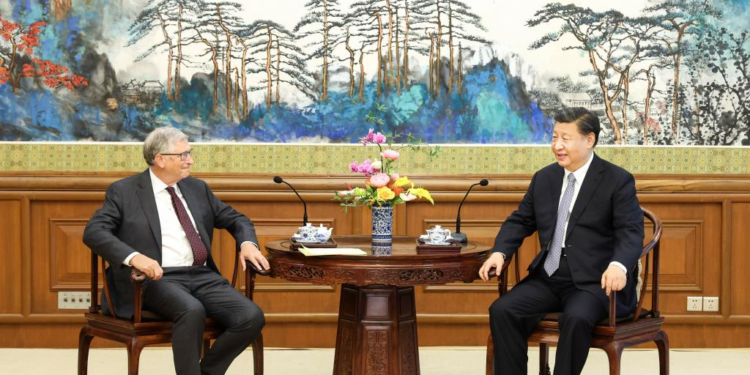 Chinese President Xi Jinping meets with Bill Gates, co-chair of the Bill & Melinda Gates Foundation, in Beijing, capital of China, June 16, 2023. Photo:Xinhua