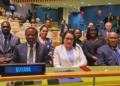 Foreign Affairs and International Cooperation, Hugh Todd joined Permanent Representative of Guyana to the United Nations, Carolyn Rodrigues-Birkett to cast Guyana's vote for elections of the non-permanent members.