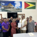 Iwokrama’s CEO, Dane Gobin and Vice Chairwoman of the NTC, Sonia Latchman after the signing of the MOU. Looking on (2nd from right) is Dr Raquel Thomas, Director of Resource Management and Training at Iwokrama together with Executive Members and administrative staff from the NTC.