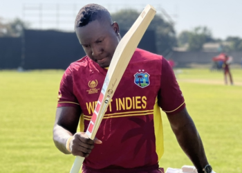 Vice-captain Rovman Powell made 105 off 55 balls CWI Media