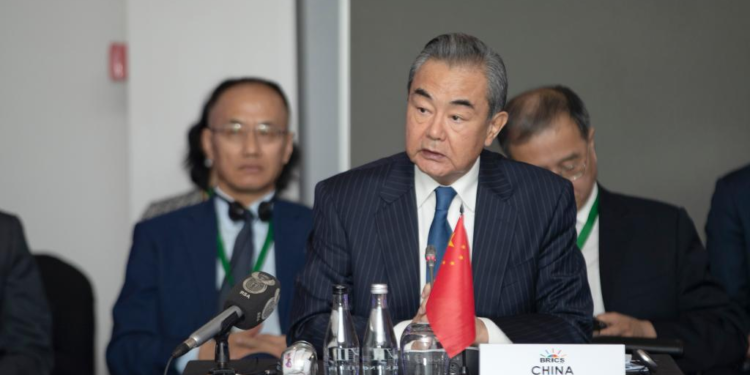 Wang Yi attends the 13th Meeting of BRICS National Security Advisers and High Representatives on National Security, Johannesburg, South Africa, July 25, 2023. /Xinhua