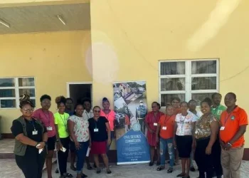 CDC facilitators (at far left and far right) with the participants