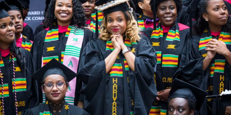Black students graduate at rates higher than or comparable to peers from other racial groups at many ... [+]BOSTON GLOBE VIA GETTY IMAGES