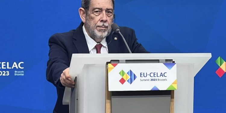 St Vincent and the Grenadines Prime Minister Dr Ralph Gonsalves, CELAC pro tempore president. (Photo credit: NBC Radio/Demion McTair).