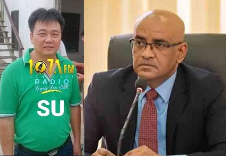 Su Zhirong and Bharrat Jagdeo
