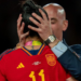 Luis Rubiales kissed player Jenni Hermoso after Spain's World Cup final win (News Sky photo)