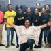 A few members of Team Guyana (From Left) Zionara Lawrence, Naliah Fordyce, T'sehai Holder, Xaria Holder and Ariel Taylor with Coach Arrianna Mahase, Mentors Daniel McAlmont, Joshua Reece and STEMGuyana Director, Dr. Karen Abrams