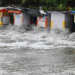 High tides crash into stalls on the seafront in Mumbai, India, June 14, 2023. /CFP