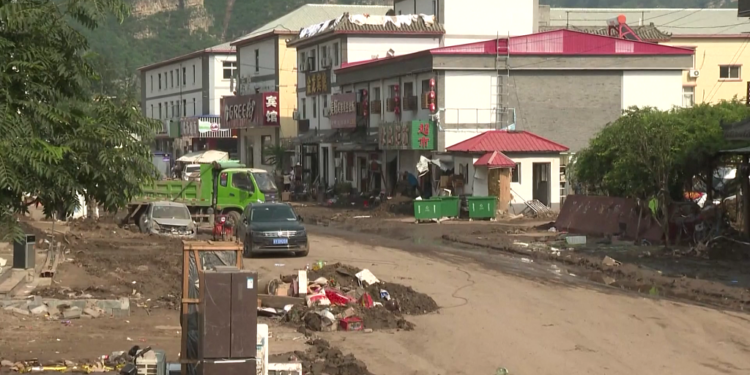 The village after floods in Baoding City, north China's Hebei Province, August 8, 2023. /CFP