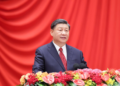 Chinese President Xi Jinping, also general secretary of the Communist Party of China Central Committee and chairman of the Central Military Commission, addresses a grand reception to celebrate the 74th anniversary of the founding of the People's Republic of China at the Great Hall of the People in Beijing, capital of China, Sept. 28, 2023. (Xinhua/Liu Bin)